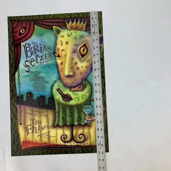 Brian Setzer Orchestra King Kats Fillmore San Francisco 2000 Concert Flyer 13x19 - Picture 10 of 13